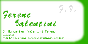 ferenc valentini business card